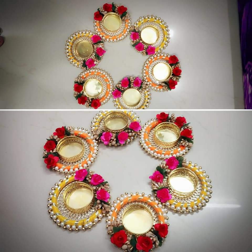 Embellished Ring Tealight Set