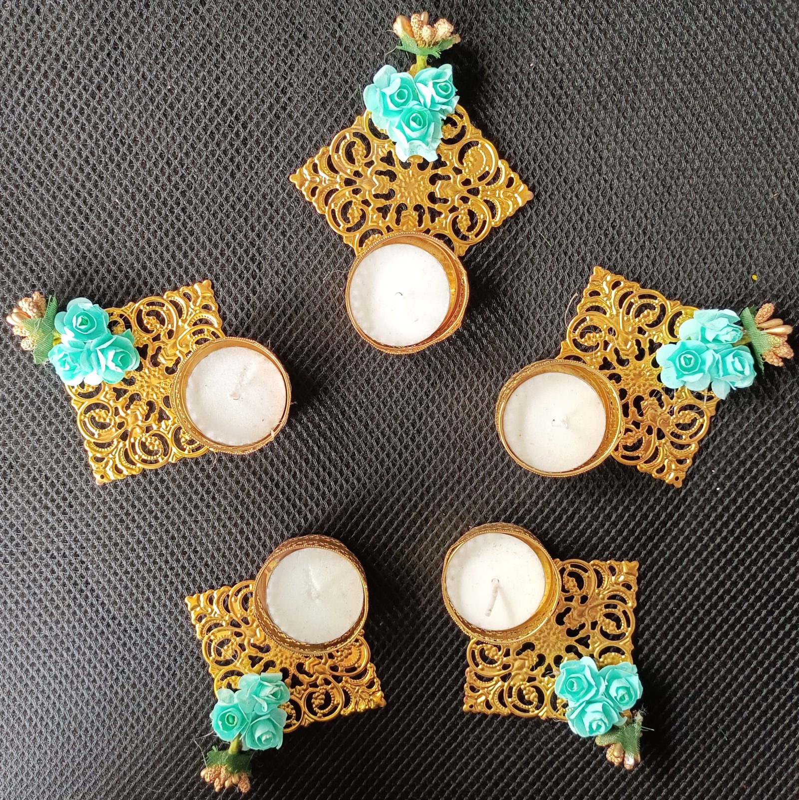 Metal Filigree Tealight Diyas