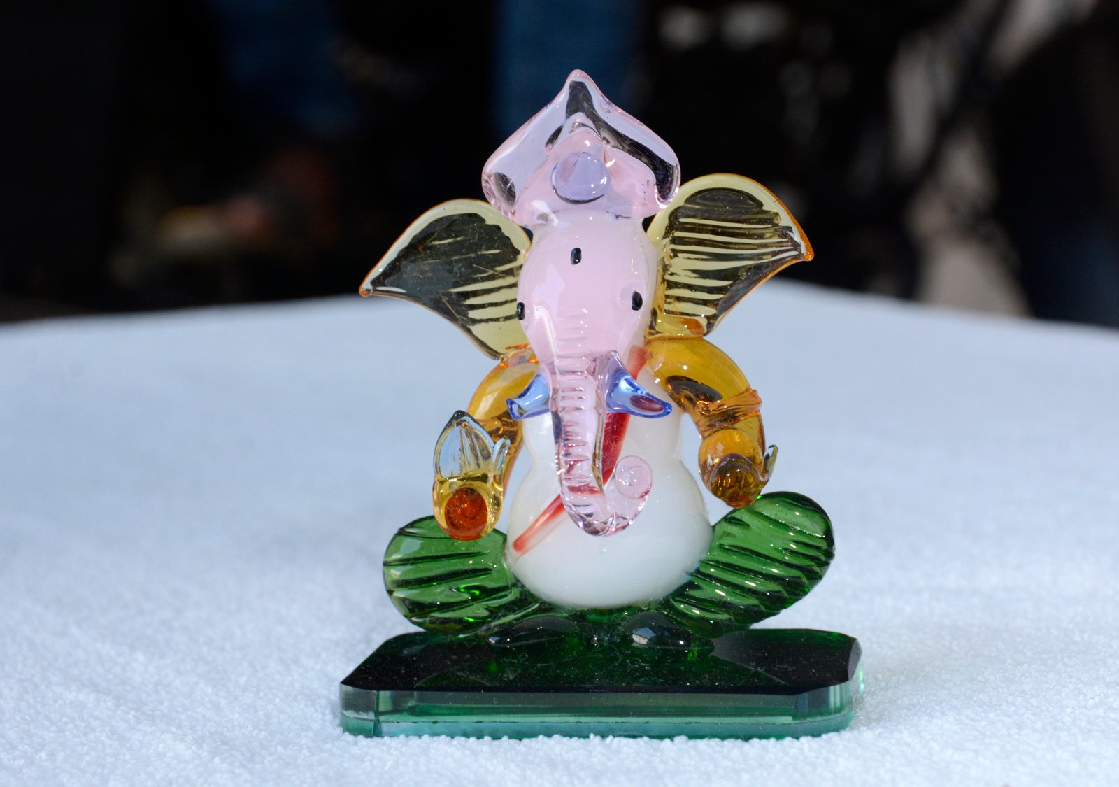 Rainbow Glass Ganesha