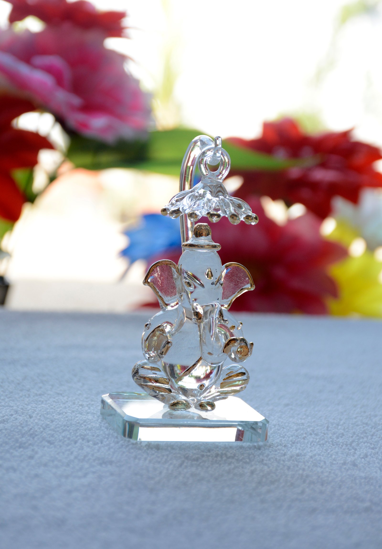 Translucent Ganesha with Unique Headpiece