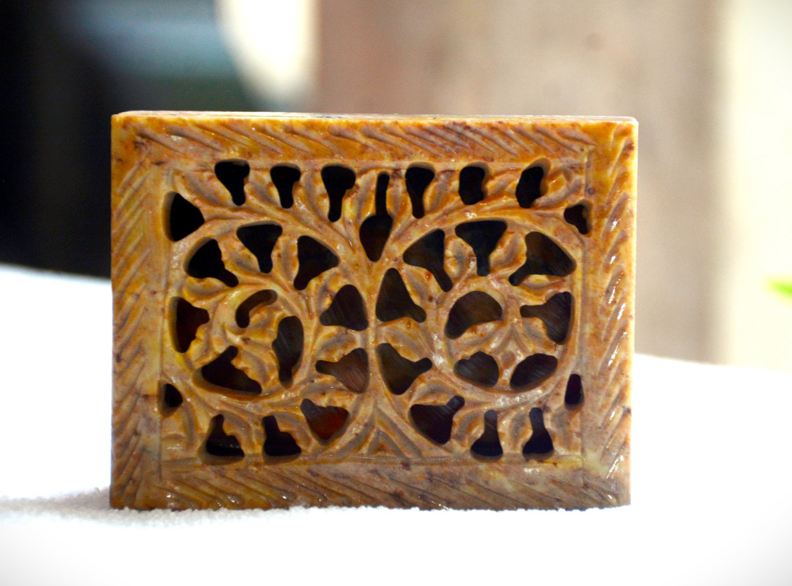 Decorative Carved Stone Box
